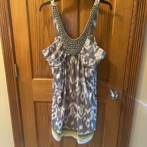 INC International Concepts Gray and White Dress XL